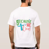 T-shirt Chasse aux oeufs de Pâques ! Sainte (Dos)