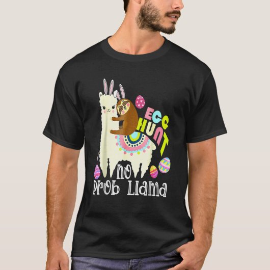 T-shirt Chasse Aux Oeufs Pas De Prob Llama Bunny Parking R (Devant)