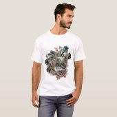 T-shirt Chasse avec un Weimaraner, "Grey Ghost" (Devant entier)