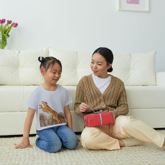 T-Shirt Chasse Cheetah Femmes Hommes Ados Gris