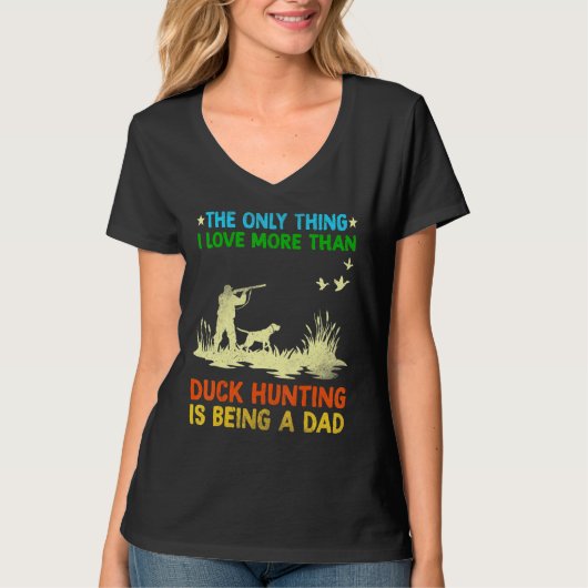 T-shirt Chasse De Canard Avec Papa Chien Pour Chasse De Ca (Devant)