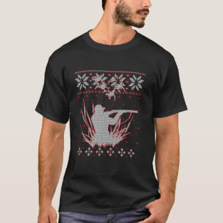 T-shirt Chasse De Canard Vilain Chandail De Noël Chasseur