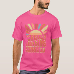 T-shirt Chasse De Couchers De Soleil, Vintage, Plage, Été,