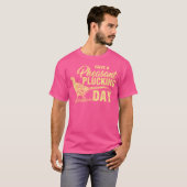 T-shirt Chasse de faisan drôle Plucking (Devant entier)