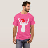 T-shirt Chasse de Noël Deer With Santa Hat (Devant entier)