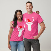 T-shirt Chasse de Noël Deer With Santa Hat (Unisexe)