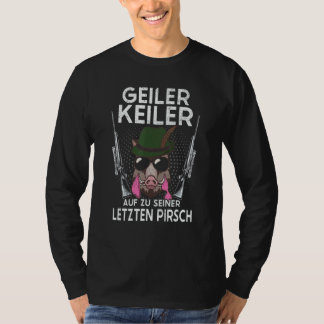 T-shirt Chasse de nuit de cerf de chasseur d'hommes JGA