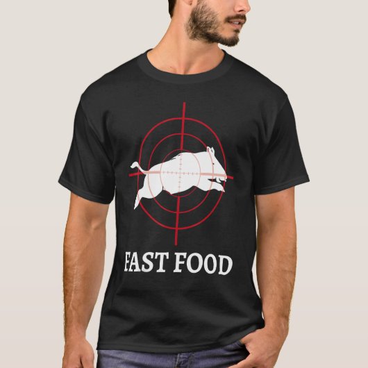 T-shirt Chasse De Restauration Rapide Chasseur De Sanglier (Devant)
