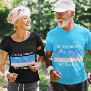 T-shirt Chasse Des Couchers De Soleil Pas Des Délais Retra