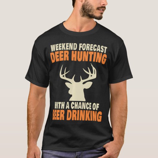 T-shirt Chasse Drôle Aux Cerfs (Devant)