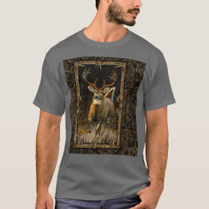 T-shirt Chasse Drôle aux Cerfs Chasse Blanche Peinture aux