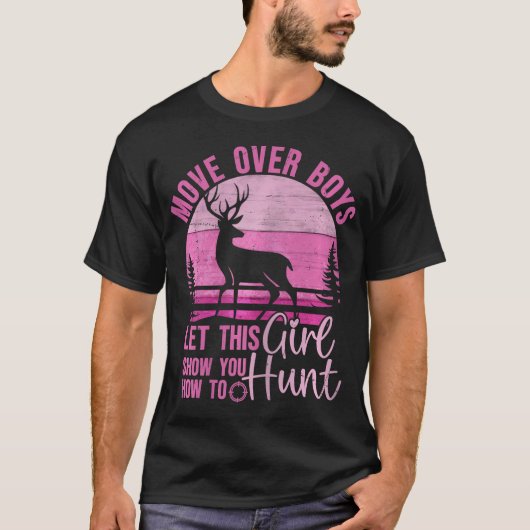 T-shirt Chasse Drôle De Cerfs Laissez Cette Fille Vous Mon (Devant)