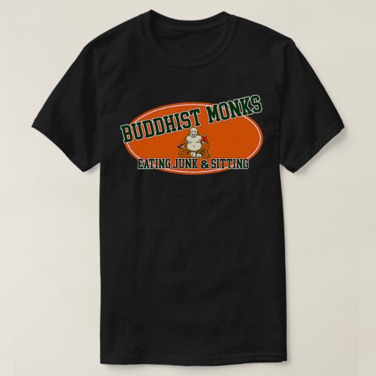 T-shirt Chasse D'Université Moines Bouddhistes Mangeant La (Design devant)