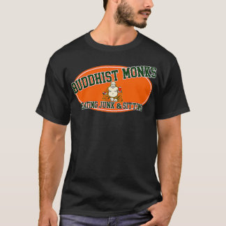 T-shirt Chasse D'Université Moines Bouddhistes Mangeant La