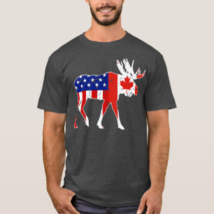 T-shirt Chasse États-Unis Drapeau Canada Elk