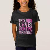 T-Shirt Chasse Fille Aime Chasser Avec Son Père (Devant)