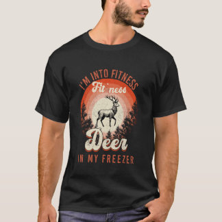 T-shirt Chasse Fitness Cerf Dans Freezer Chasseur Drôle
