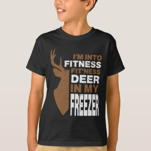 T-shirt Chasse Fitness Cerf Dans Freezer Drôle Chasseur Ho