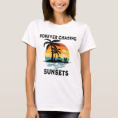 T-shirt Chasse Forever Sunsets Beach Lover (Devant)