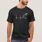 T-shirt Chasse Fossile Coeur Dino Bones Crâne EKG T Re (Devant)