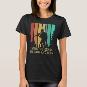 T-shirt Chasse Gear My Chien et bière Boire Chien Boire Bo