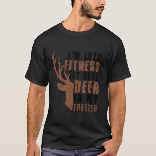 T-shirt Chasse Je suis dans Fitness Deer Freezer Funny Hun (Devant)