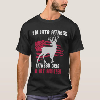 T-shirt Chasse Je Suis Dans Fitness Fit_ness Cerf Congélat