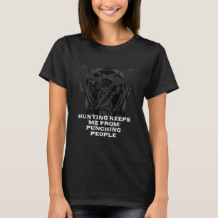 T-shirt Chasse me garde de Punching Nerd Hunter bizarre