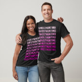 T-shirt Chasse paranormale de texte rose (Unisexe)