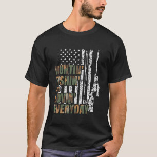 T-shirt Chasse Pêche Aimant Quotidien Chasse Aux Cerfs Amé