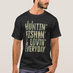 T-shirt Chasse Pêche Amour Chaque Jour Pour Papa Fête Des