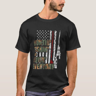 T-shirt Chasse Pêche Amour Quotidien Cerf de Virginie Chas