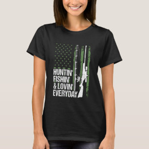T-shirt Chasse Pêche & Amour Tous les Jours Drapeau US Cha