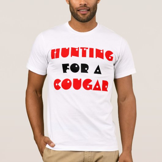 T-shirt Chasse pour un cougar (Devant)