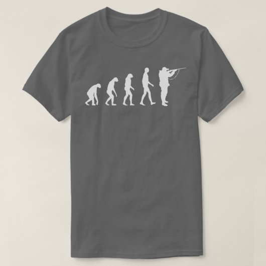 T-shirt Chasseur blanc évolution (Design devant)
