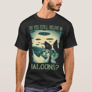 T-shirt Chasseur d'aliens UFO chien et chat uso selfie al