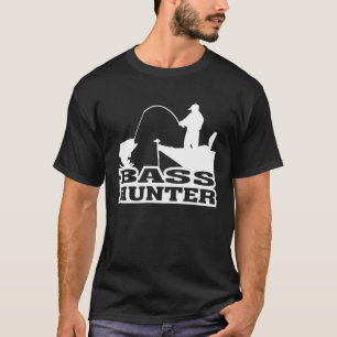 T-shirt Chasseur de basses Bass Fish pêche Pour la pêche à