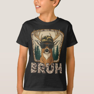 T-shirt Chasseur de cerfs Bruh Drôle de chasse camouflage