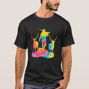 T-shirt Chasseur de cerfs Cerf Chose Lien Attacher Rennes