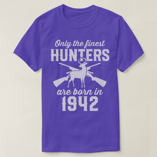 T-shirt Chasseur de cerfs de 80 ans 80e anniversaire 1942 (Design devant)