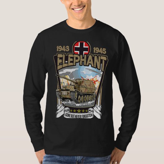 T-shirt Chasseur de chars allemand Elefant de la Seconde G (Devant)