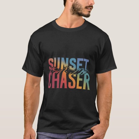 T-shirt Chasseur de coucher de soleil (Devant)