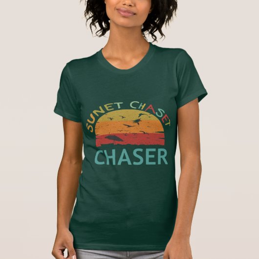 T-shirt Chasseur de coucher de soleil (Devant)