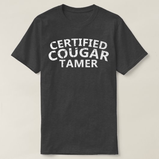 T-shirt Chasseur de cougar Tamer Cougar certifié Mens (Design devant)