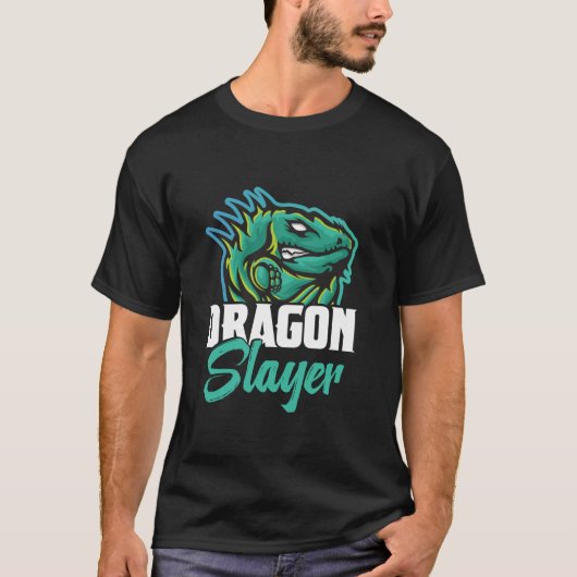 T-shirt Chasseur de dragons Chasse de reptiles Lizard Igua (Devant)