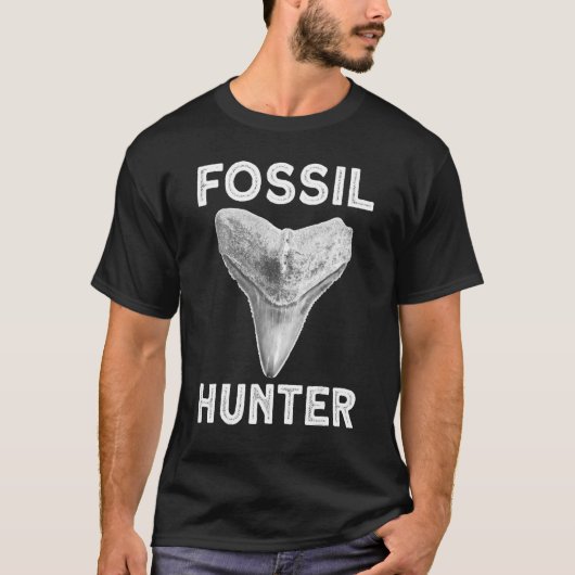 T-shirt Chasseur de fossiles de dents de requin (Devant)