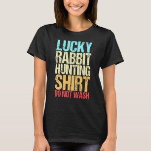 T-shirt Chasseur de lapin drôle Rétro Vintage Lucky Rabbit