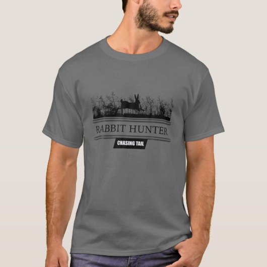 T-shirt Chasseur de lapin - Queue de chasse - Chasse en pl (Devant)