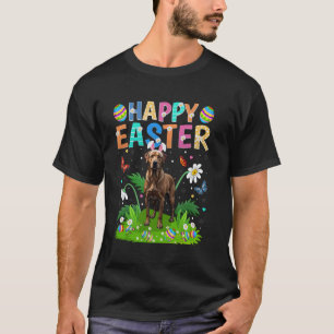 T-shirt Chasseur de œufs de Pâques de chien Retriever de l