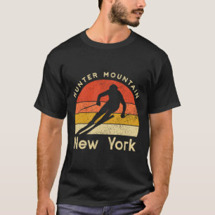 T-shirt Chasseur de ski vintage montagne New York Montagne